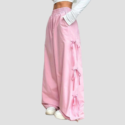 Bow-Tied Wide-Leg Pants