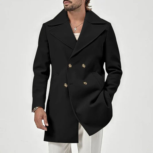 Men's Warm Mid-Length Overcoat