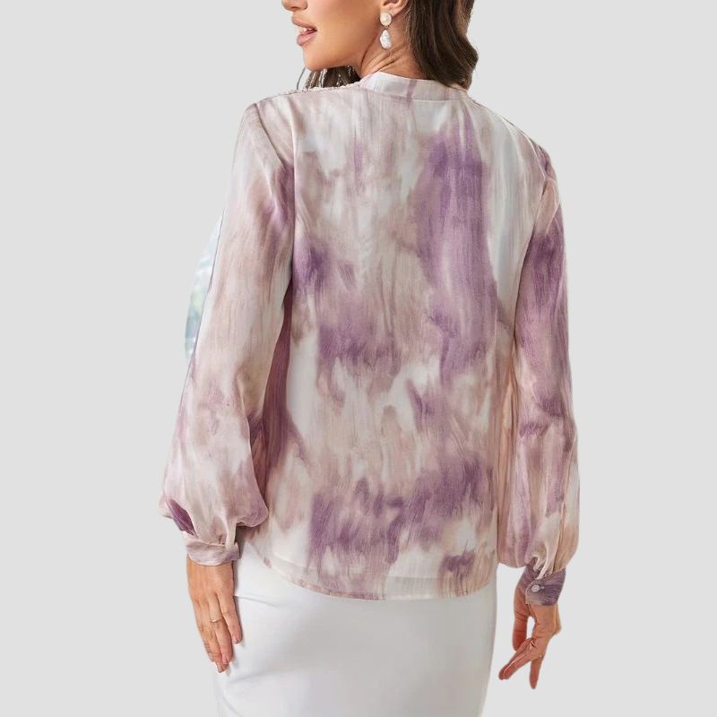 Tie-Dye Button Blouse