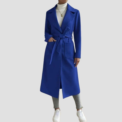 Elegant Belted Long Trench Coat